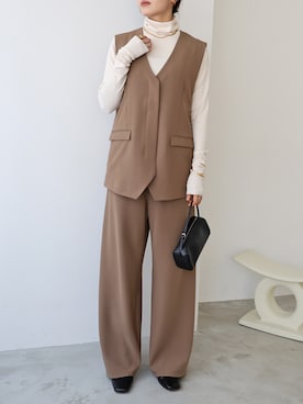 「ワイドシルエット」｜andmeさん（レディース・163cm）の秋コーディネート