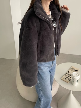 「andme（アンドミー）のアイテム（ジャケット/アウター）」を使った、andmeさん（レディース・161cm）の秋コーディネート