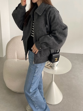 「andme（アンドミー）のアイテム（ジャケット/アウター）」を使った、andmeさん（レディース・161cm）の秋コーディネート