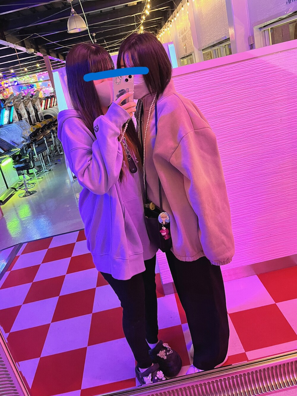 「春、shein、SHEIN、ラフ」｜「SHEINのアイテム（トップス、パープル系）」を使った、riiiiさん（レディース・162cm）の春コーディネートの1枚目の写真