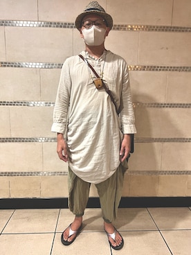 「NOL（ノル）のアイテム」を使った、中野さん（メンズ・174cm）の秋コーディネート