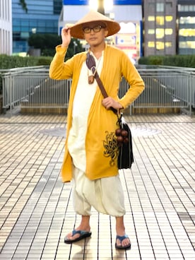 「エスニック」｜中野さん（メンズ・174cm）の夏コーディネート