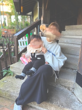 「GLOBAL WORK（グローバルワーク）のアイテム（ジャンパースカート）」を使った、のさん（レディース・152cm）の秋コーディネート