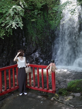 「夏服」｜「アイテム（スラックス）」を使った、mさん（レディース・158cm）の秋コーディネート