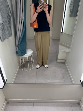 「レディースファッション」｜「アイテム（スラックス）」を使った、mさん（レディース・158cm）の夏コーディネート