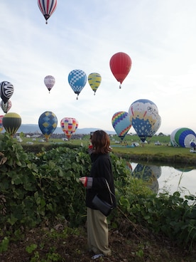 「アイテム（ダウンジャケット/コート）」を使った、mさん（レディース・158cm）の秋コーディネート