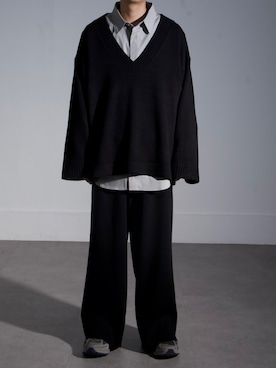 「Vネック」｜Nilway_officialさん（メンズ・171cm）の秋コーディネート