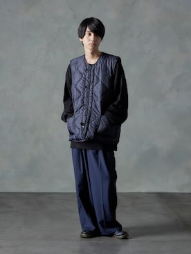 「キルティングベスト」｜Nilway_officialさん（メンズ・171cm）の秋コーディネート