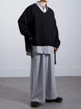 「Vネック」｜Nilway_officialさん（メンズ・171cm）の秋コーディネート