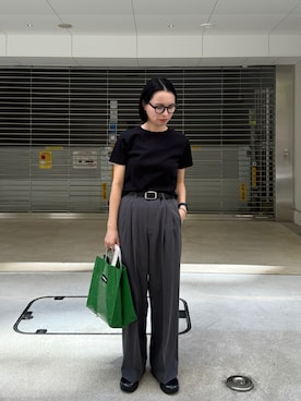 「アイテム（スラックス）」を使った、yuiさん（レディース・162cm）の秋コーディネート