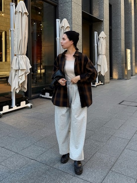 「アイテム（キャミソール）」を使った、yuiさん（レディース・162cm）の秋コーディネート