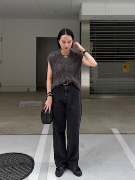 「アイテム（ベスト）」を使った、yuiさん（レディース・162cm）の秋コーディネート