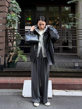 「アイテム（ボストンバッグ）」を使った、yuiさん（レディース・162cm）の秋コーディネート