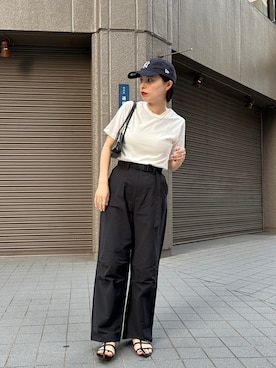 「DISCOAT（ディスコート）のアイテム（パンツ）」を使った、yuiさん（レディース・162cm）の夏コーディネート