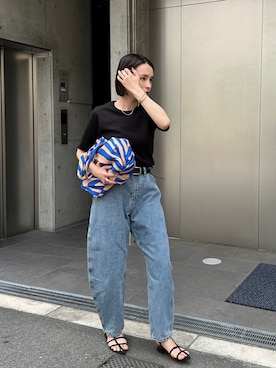 「DISCOAT（ディスコート）のアイテム（パンツ）」を使った、yuiさん（レディース・162cm）の夏コーディネート