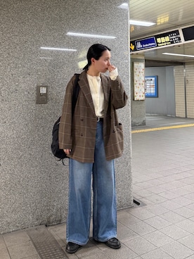 「アイテム（テーラードジャケット）」を使った、yuiさん（レディース・162cm）の秋コーディネート