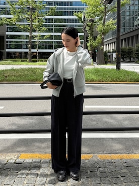 「アイテム（パーカー）」を使った、yuiさん（レディース・162cm）の秋コーディネート