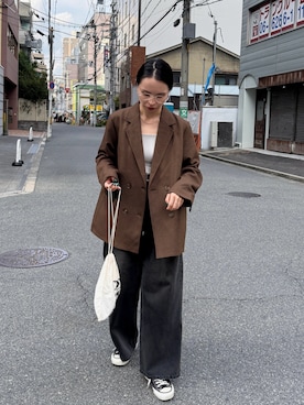 「アイテム（キャミソール）」を使った、yuiさん（レディース・162cm）の秋コーディネート