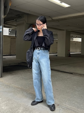 「DISCOAT（ディスコート）のアイテム（パンツ）」を使った、yuiさん（レディース・162cm）の秋コーディネート