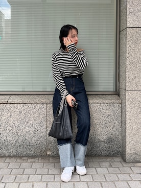 「DISCOAT（ディスコート）のアイテム（パンツ）」を使った、yuiさん（レディース・162cm）の秋コーディネート