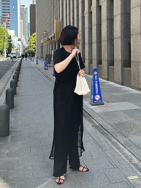 「DISCOAT（ディスコート）のアイテム（ワンピース/ドレス）」を使った、yuiさん（レディース・162cm）の夏コーディネート