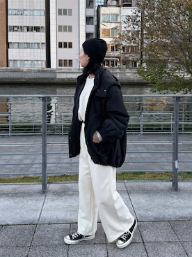 「Discoat」｜「アイテム（ダウンジャケット/コート）」を使った、yuiさん（レディース・162cm）の冬コーディネート