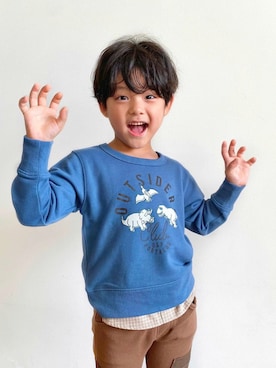 「SKAPE（エスケープ）のアイテム」を使った、𝗧𝗼𝗻𝗮𓃟𝗡𝗮𝘀𝗵𝗶さん（キッズ・110cm）の秋コーディネート