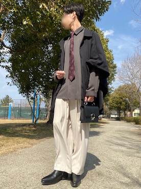 「Ellno Loset（エルノロゼット）のアイテム（ピアス（両耳用））」を使った、iciさん（メンズ・172cm）の春コーディネート