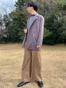 「Ellno Loset（エルノロゼット）のアイテム（ピアス（両耳用））」を使った、iciさん（メンズ・172cm）の冬コーディネート