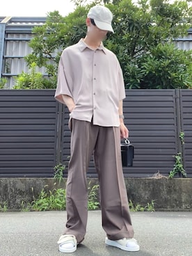 「epnok（エプノック）のアイテム（帽子）」を使った、iciさん（メンズ・172cm）の夏コーディネート