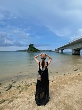「emi+（エミプラス）のアイテム」を使った、reeiさん（レディース・159cm）の夏コーディネート