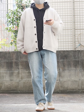 「RUUBON（ルーボン）のアイテム（パーカー）」を使った、シゲさん（メンズ・170cm）の冬コーディネート