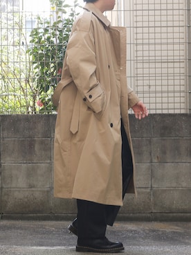 「epnok（エプノック）のアイテム（トレンチコート）」を使った、シゲさん（メンズ・170cm）の冬コーディネート