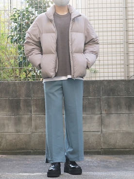 「WYM LIDNM（ウィム バイ リドム）のMILANO RIB HEAVY WEIGHT PO KNIT（ニット/セーター）」を使った、シゲさん（メンズ・170cm）の秋コーディネート