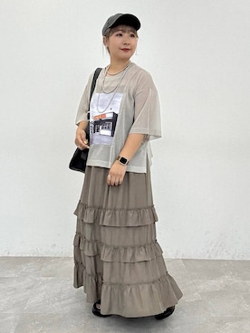 「LEPSIM（レプシィム）の【NEW ERA】ピグメントキャップ　286144（キャップ）」を使った、ぴんさん（レディース・153cm）の夏コーディネート