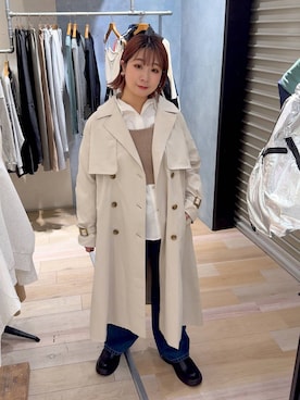 「LEPSIM（レプシィム）のアイテム（トレンチコート）」を使った、ぴんさん（レディース・153cm）の春コーディネート