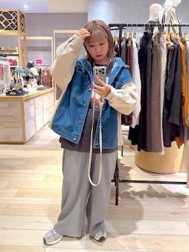 「アイテム（カバーオール）」を使った、ぴんさん（レディース・153cm）の秋コーディネート