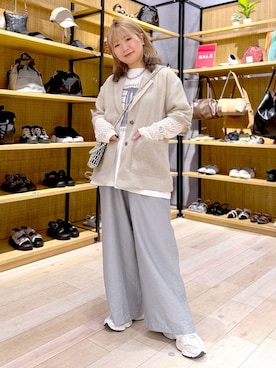 「GLOBAL WORK（グローバルワーク）のUNISEX/ステンレスショートチェーンネックレス/324415（ネックレス、その他）」を使った、ぴんさん（レディース・153cm）の春コーディネート