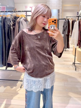 「LEPSIM（レプシィム）のアイテム（デニムパンツ）」を使った、ぴんさん（レディース・153cm）の秋コーディネート