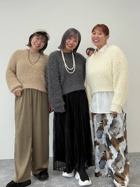 「LOWRYS FARM（ローリーズファーム）のパールタレンネックレス　249411（ネックレス）」を使った、ぴんさん（レディース・153cm）の秋コーディネート