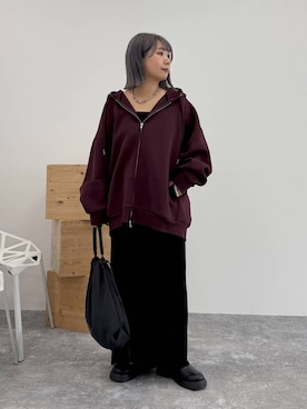 「GLOBAL WORK（グローバルワーク）のUNISEX/ステンレスショートチェーンネックレス/324415（ネックレス）」を使った、ぴんさん（レディース・153cm）の秋コーディネート