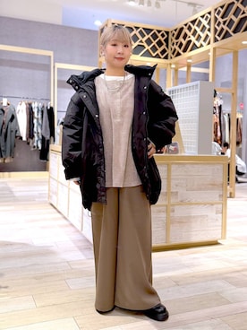 「旅行」｜「アイテム（アクセサリー）」を使った、ぴんさん（レディース・153cm）の冬コーディネート