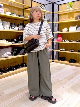 「GLOBAL WORK（グローバルワーク）のアイテム（アクセサリー）」を使った、ぴんさん（レディース・153cm）の夏コーディネート