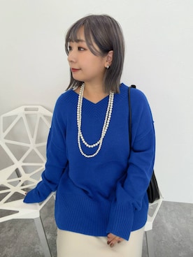 「LEPSIM（レプシィム）のドロストスクエアバッグ　578196（ショルダーバッグ）」を使った、ぴんさん（レディース・153cm）の秋コーディネート