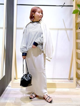 「LEPSIM（レプシィム）のアイテム（ブルゾン）」を使った、ぴんさん（レディース・153cm）の春コーディネート