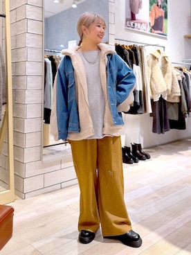 「アイテム（その他トップス）」を使った、ぴんさん（レディース・153cm）の秋コーディネート