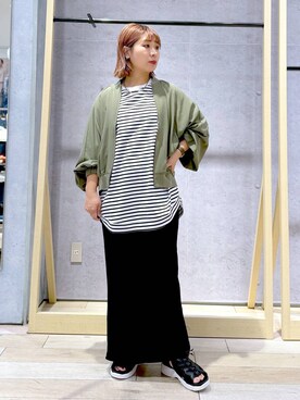 「LEPSIM（レプシィム）のアイテム（ブルゾン）」を使った、ぴんさん（レディース・153cm）の春コーディネート