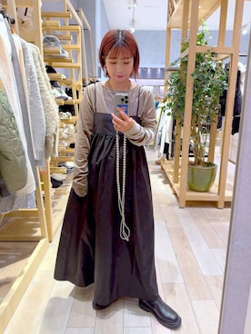 「HARE（ハレ）のアイテム（スマホグッズ）」を使った、ぴんさん（レディース・153cm）の冬コーディネート