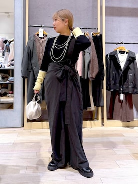 「アイテム（つなぎ/オールインワン）」を使った、ぴんさん（レディース・153cm）の冬コーディネート