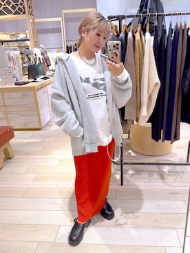 「ウエストゴム」｜ぴんさん（レディース・153cm）の秋コーディネート